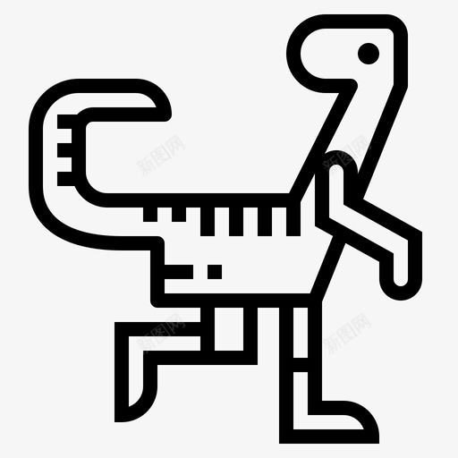 迅猛龙恐龙5线状图标svg_新图网 https://ixintu.com 恐龙 线状 迅猛