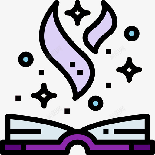 书魔术师3线性颜色图标svg_新图网 https://ixintu.com 线性 颜色 魔术师