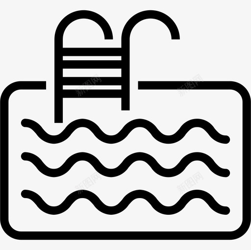 游泳池33号健身房直线型图标svg_新图网 https://ixintu.com 33号 健身房 游泳池 直线 线型