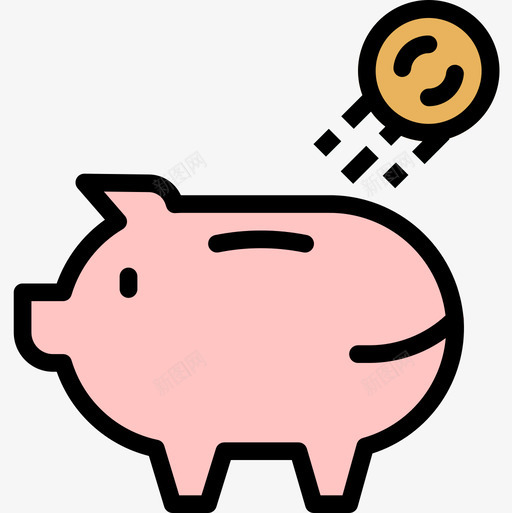 储蓄罐金融109线性颜色图标svg_新图网 https://ixintu.com 储蓄罐 线性 金融 颜色