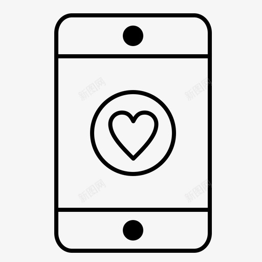 手机商务爱情图标svg_新图网 https://ixintu.com 商务 在线调查 手机 爱情