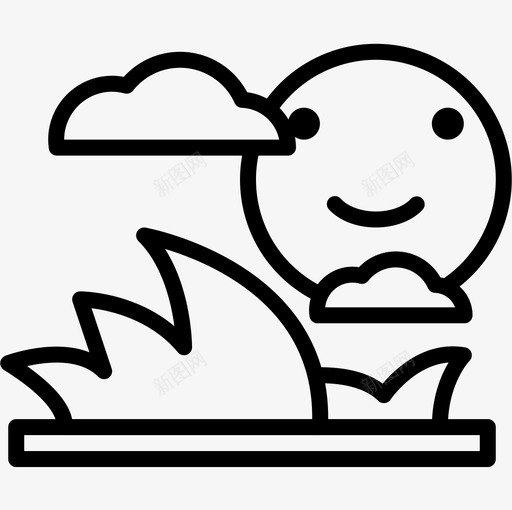 悉尼歌剧院旅游202线性图标svg_新图网 https://ixintu.com 悉尼歌剧院 旅游202 线性