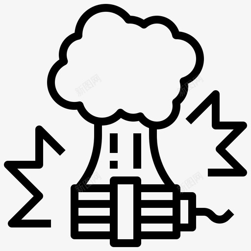 爆炸污染16线性图标svg_新图网 https://ixintu.com 污染16 爆炸 线性