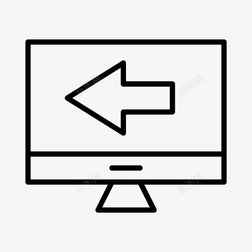后退箭头左图标svg_新图网 https://ixintu.com 上一个 假期 后退 大纲 有趣 箭头 返回 重复