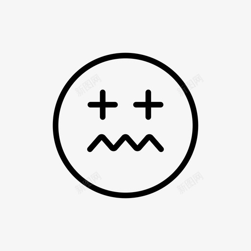 表情情绪担心图标svg_新图网 https://ixintu.com 情绪 担心 表情 表情线