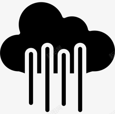 下雨天气200字形图标图标