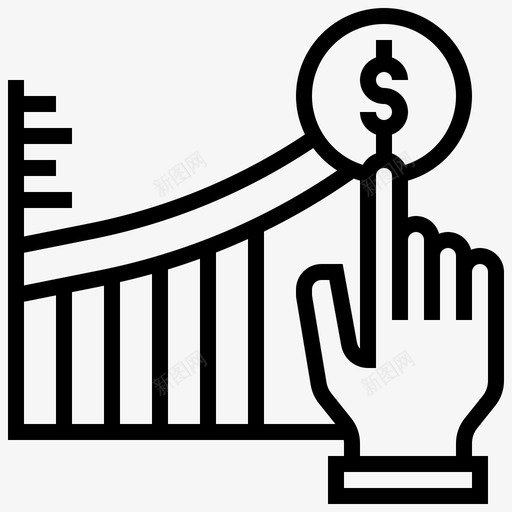 增长收益图表图标svg_新图网 https://ixintu.com 图表 增长 投资 收入 收益