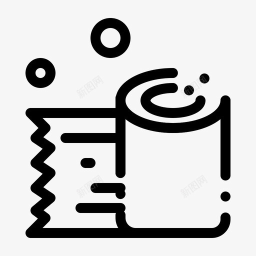 清洁清洁纸纸卷图标svg_新图网 https://ixintu.com 卫生纸 放松 水疗 清洁 纸卷 纸巾