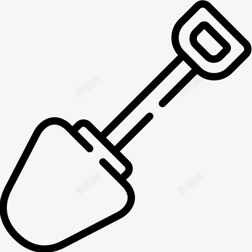 铲子园艺60直线型图标svg_新图网 https://ixintu.com 园艺 直线 线型 铲子
