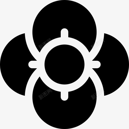 罂粟花10朵填充图标svg_新图网 https://ixintu.com 10朵 填充 罂粟