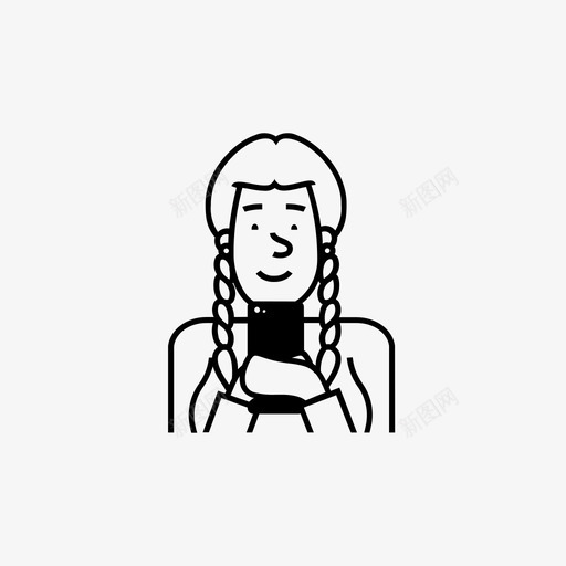 带辫子的女士聊天发留言图标svg_新图网 https://ixintu.com 发 各种各样的人 带辫子的女士聊天 滚动 留言 社交