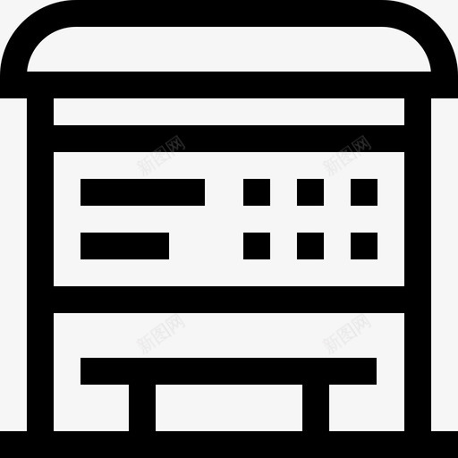 公共汽车站公共交通17直线图标svg_新图网 https://ixintu.com 交通 公共 公共汽车 汽车站 直线