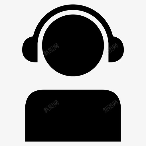 顾问客户耳机图标svg_新图网 https://ixintu.com 业务咨询 人员 客户 技术 支持 服务 耳机 顾问