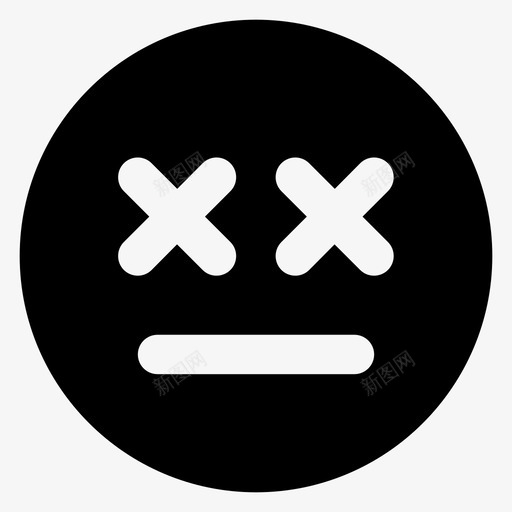 头晕脸表情符号表情图标svg_新图网 https://ixintu.com 图标 头晕 字形 情绪 材质 用户界面 符号 表情
