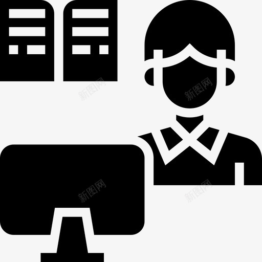 在线学习在线教育18字形图标svg_新图网 https://ixintu.com 在线学习 在线教育18 字形