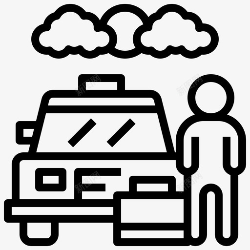 出租车15路直达出租车服务图标svg_新图网 https://ixintu.com 15路 出租车 服务 直达