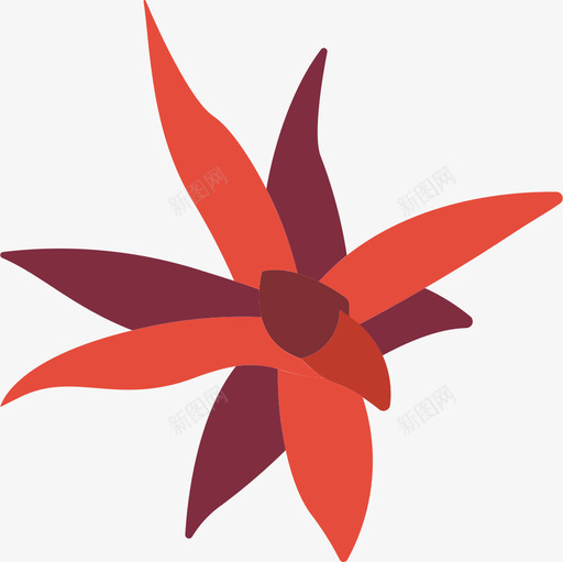 凤梨科植物3扁平图标svg_新图网 https://ixintu.com 凤梨科 扁平 植物3