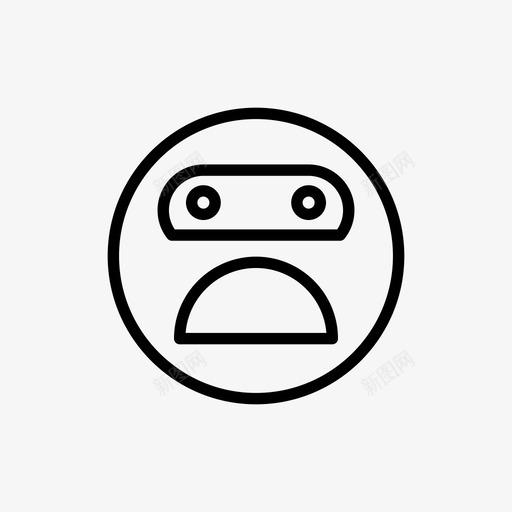 表情紧张害怕图标svg_新图网 https://ixintu.com 害怕 紧张 表情 震惊