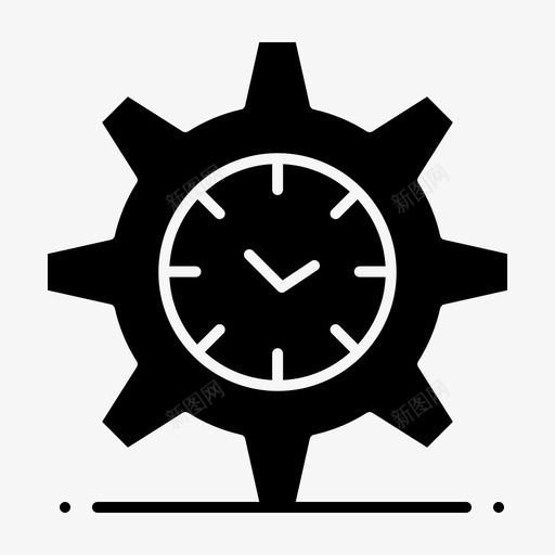 装备设置时间图标svg_新图网 https://ixintu.com 任务 手表 时间 装备 设置 项目管理