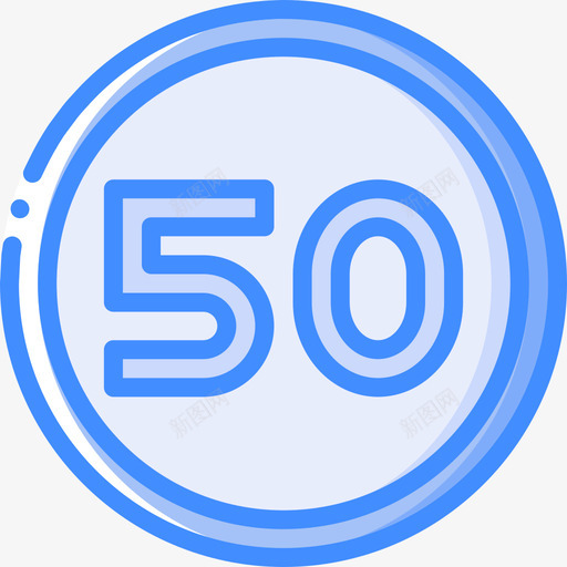 限速英国路标4蓝色图标svg_新图网 https://ixintu.com 英国 蓝色 路标 限速