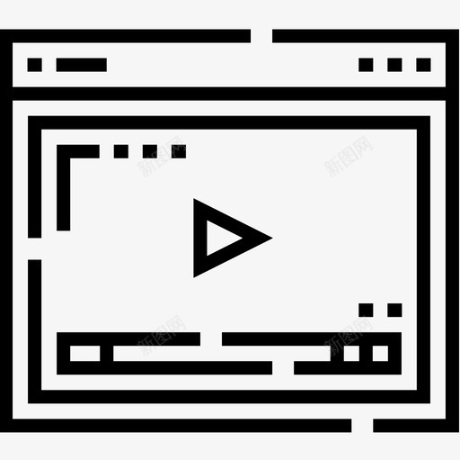视频播放器编辑14线性图标svg_新图网 https://ixintu.com 播放器 线性 编辑 视频 设计