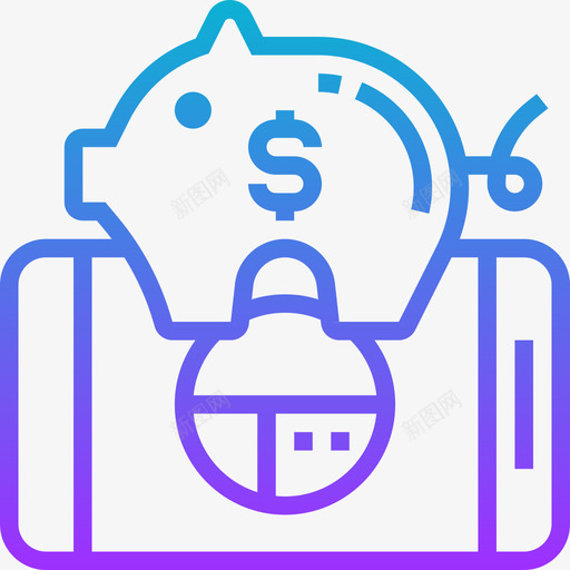 储蓄罐金融科技元素5梯度图标svg_新图网 https://ixintu.com 储蓄罐 梯度 金融科技元素5