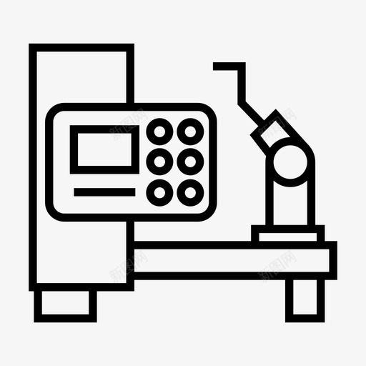 机器设备工厂图标svg_新图网 https://ixintu.com 制造 工厂 机器 机器人 机器线 设备