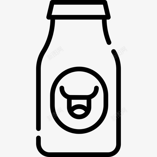 乳制品过敏线性图标svg_新图网 https://ixintu.com 乳制品 线性 过敏