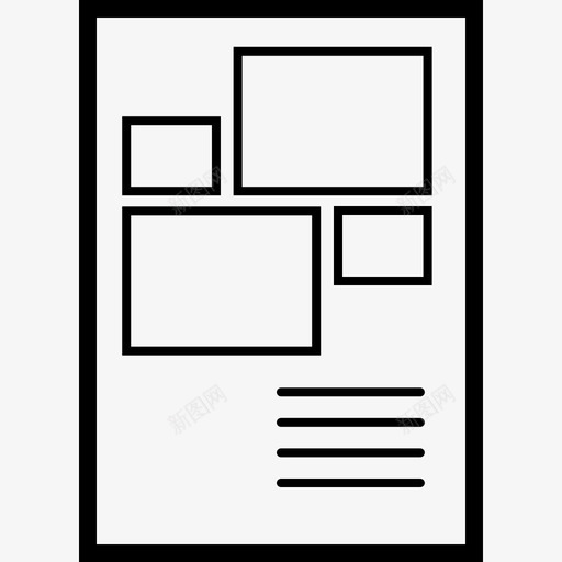 文档布局内容图标svg_新图网 https://ixintu.com 内容 布局 文档 照片 设计