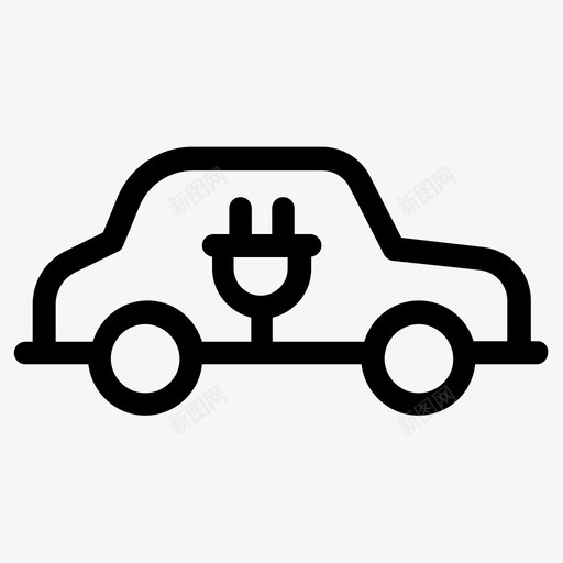 环保汽车图标svg_新图网 https://ixintu.com 环保汽车