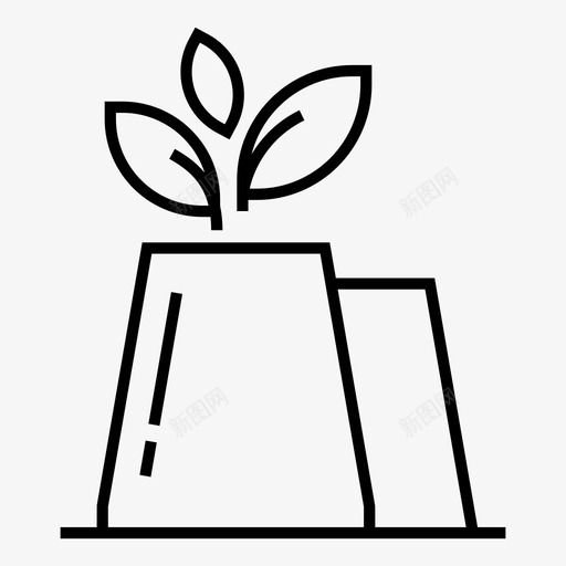 环保工厂生态绿色工业图标svg_新图网 https://ixintu.com 植物 环保工厂 生态 生态线图标 绿色工业