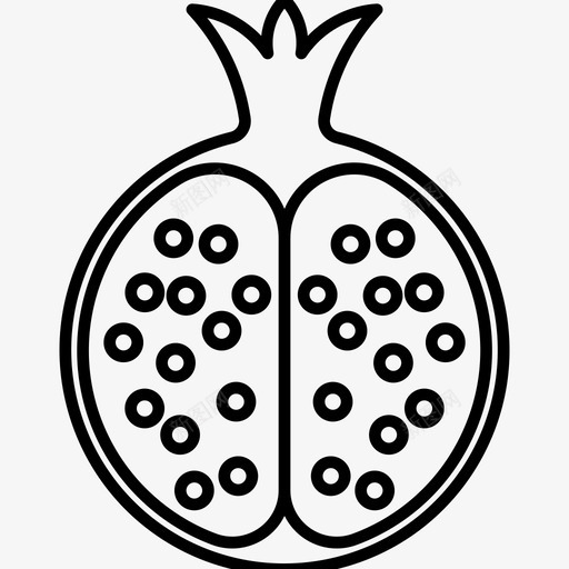 石榴水果健康图标svg_新图网 https://ixintu.com 健康 水果 石榴 素食 维生素