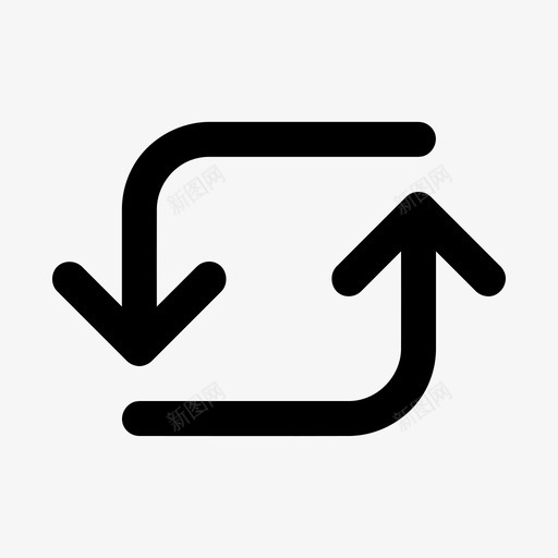 循环交易线箭头图标svg_新图网 https://ixintu.com 交易 循环 箭头