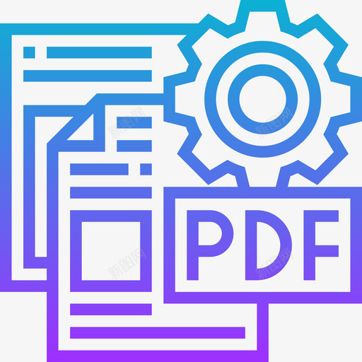 Pdf文件和文档12渐变图标svg_新图网 https://ixintu.com Pdf 文件 文档 渐变