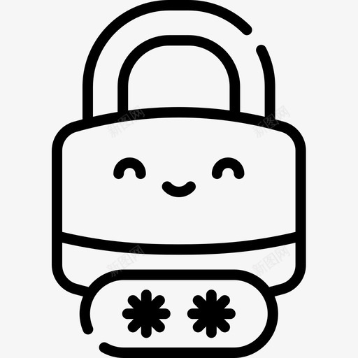 密码社交媒体118线性图标svg_新图网 https://ixintu.com 媒体 密码 社交 线性