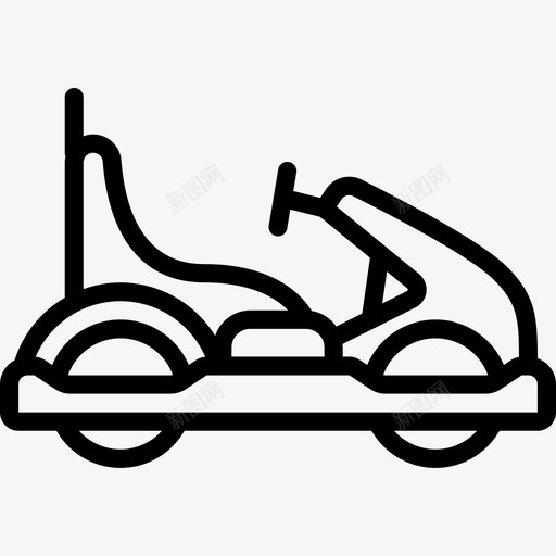 卡丁车冒险运动13直线型图标svg_新图网 https://ixintu.com 冒险运动13 卡丁车 直线型