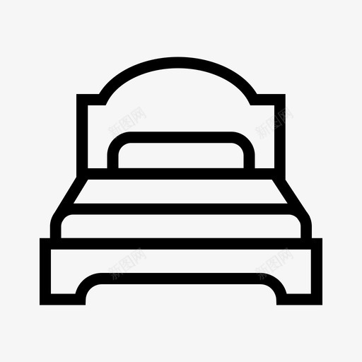 单人床家具睡眠图标svg_新图网 https://ixintu.com 单人床 双人床 家具 睡眠