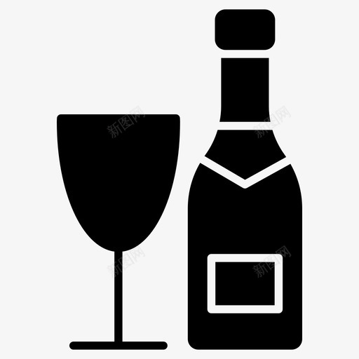 香槟酒精干杯图标svg_新图网 https://ixintu.com 五彩纸屑图标 干杯 葡萄酒 酒精 饮料 香槟 鸡尾酒