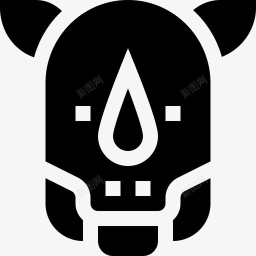 犀牛动物47填充物图标svg_新图网 https://ixintu.com 动物47 填充物 犀牛
