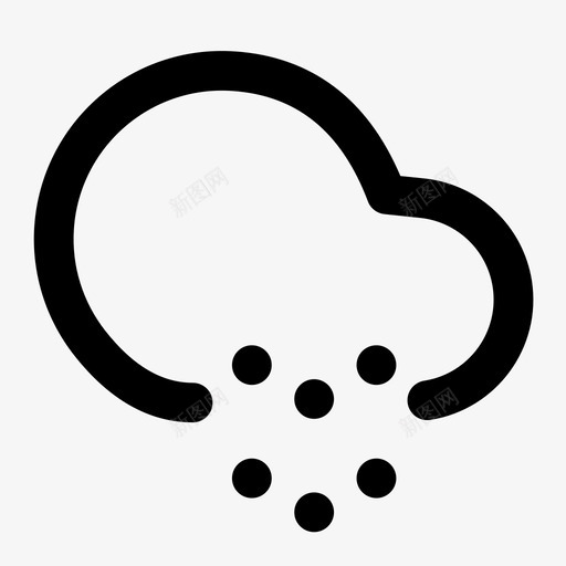 云雪天气云图标svg_新图网 https://ixintu.com 云图标 云雪 天气