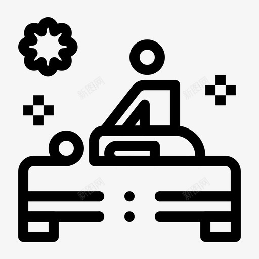 按摩水疗餐桌图标svg_新图网 https://ixintu.com 按摩 水疗 水疗和放松 理疗 餐桌