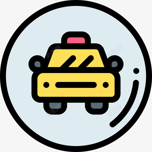 出租车购物中心26线性颜色图标svg_新图网 https://ixintu.com 出租车 线性 购物中心 颜色