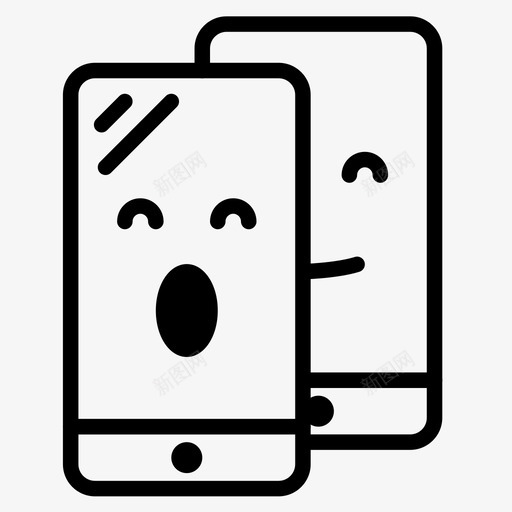智能手机科技多媒体线性图标svg_新图网 https://ixintu.com 智能手机 科技多媒体 线性