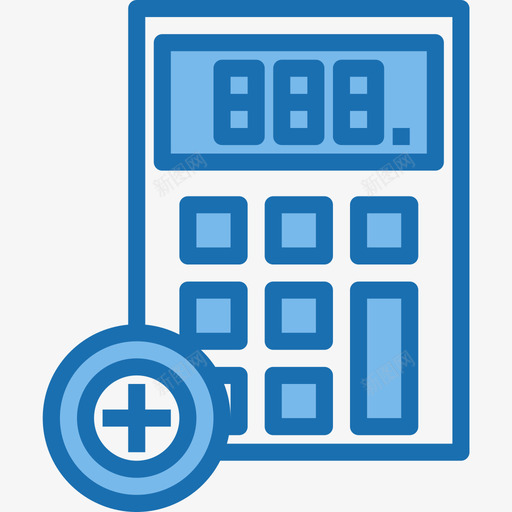 在线营销蓝色计算器图标svg_新图网 https://ixintu.com 在线营销 蓝色计算器