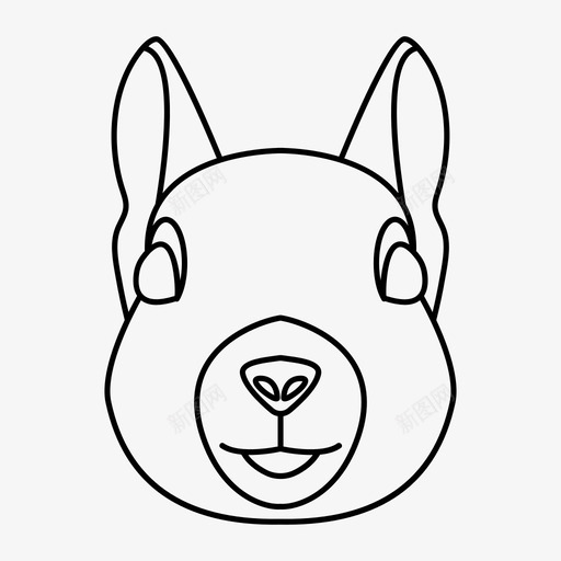 松鼠动物宠物图标svg_新图网 https://ixintu.com 动物 动物园 宠物 松鼠 轮廓