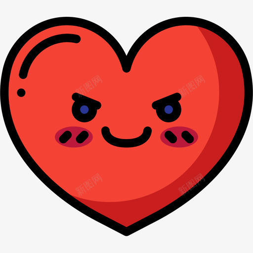 心脏心脏表情5线性颜色图标svg_新图网 https://ixintu.com 心脏 心脏表情5 线性颜色