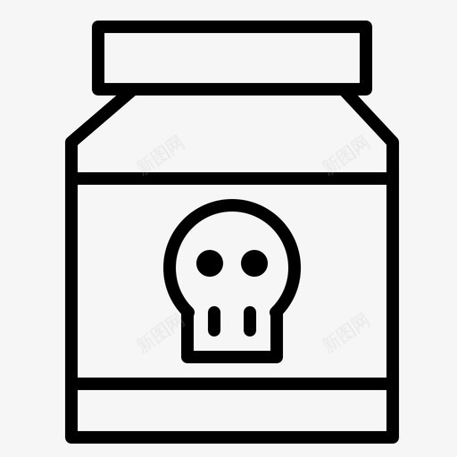 危险医疗毒药图标svg_新图网 https://ixintu.com 医疗 危险 头骨 成分 有毒 毒药 药物