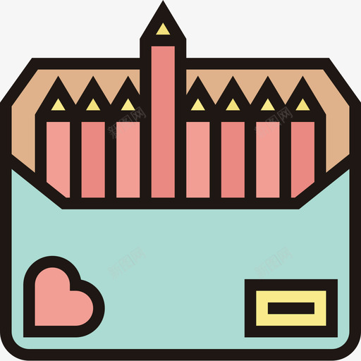 蜡笔文具66线颜色图标svg_新图网 https://ixintu.com 文具66 线颜色 蜡笔