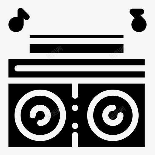 音乐播放器收音机图标svg_新图网 https://ixintu.com 国际 播放器 收音机 爵士 立体声 音乐