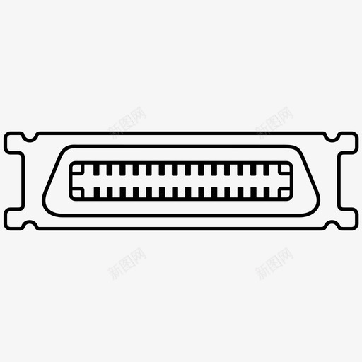 centronics连接器复印打印图标svg_新图网 https://ixintu.com centronics 复印 多功能 打印 扫描 电缆 设备 连接器